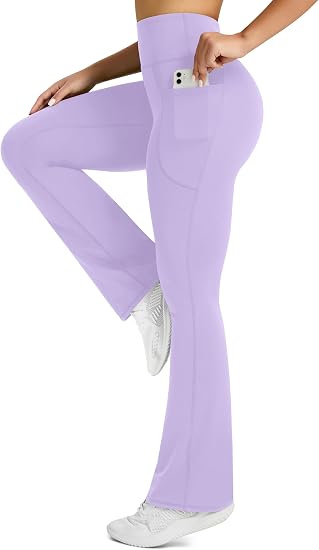 Womens Flared Yoga Pants with Pockets