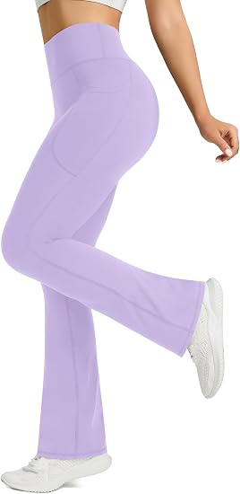 Womens Flared Yoga Pants with Pockets