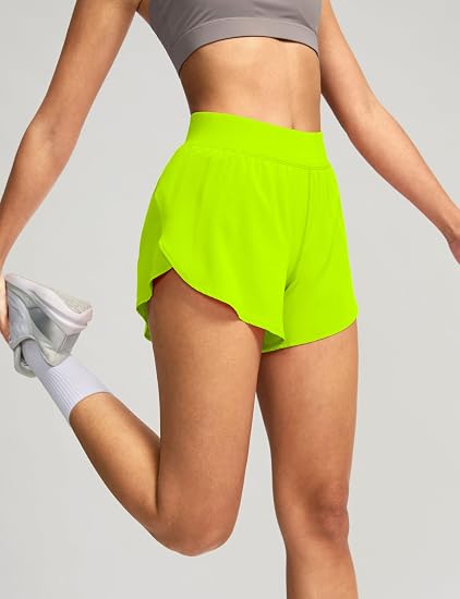 High Waisted Athletic Running Shorts for Women