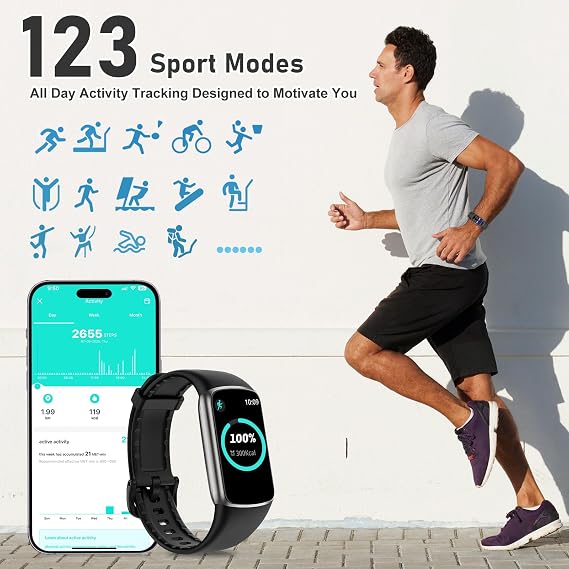Fitness Tracker with 24/7 Heart Rate