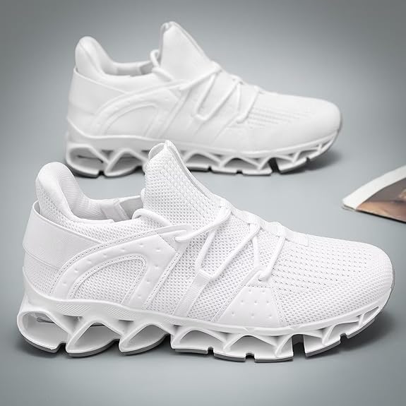 Mens Walking Blade Shoes Slip on Fashion Running Tennis Sneakers