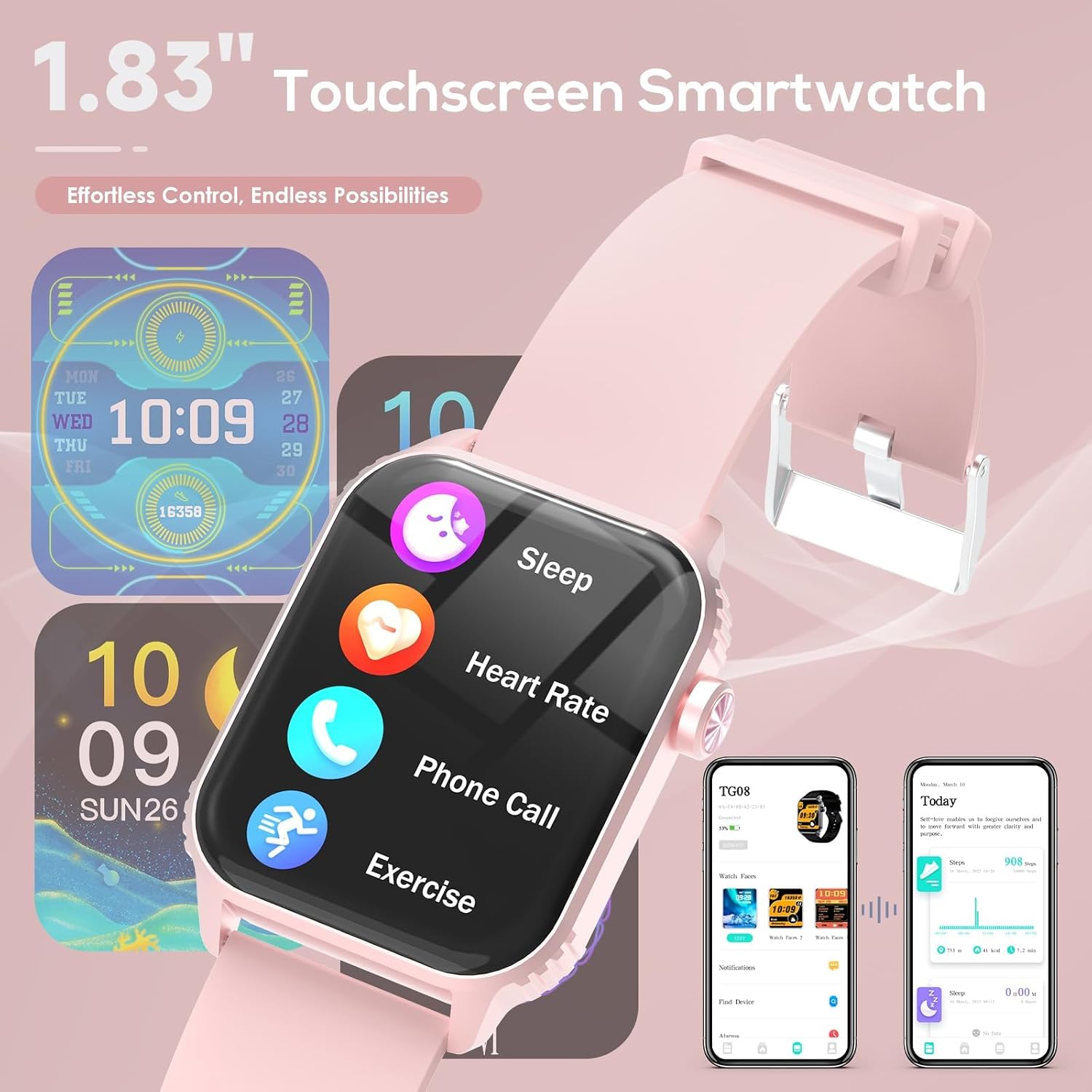 Smart Watch for Women, 120 Sports Modes Smartwatch with 1.83" HD