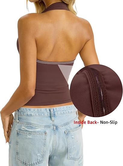 Womens Double Lined Halter Top