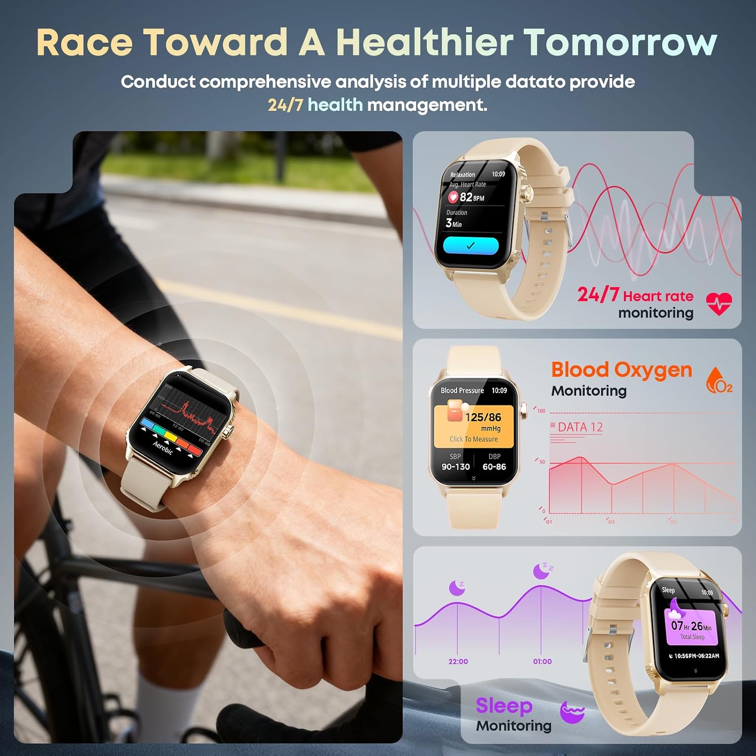 Smart Watches for Women, 120 Sports Modes Smartwatch with 1.83 inches HD Display