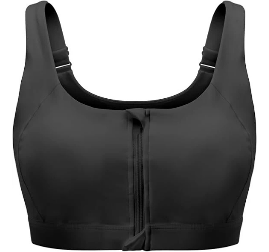 Womens Zip Front Sports Bra