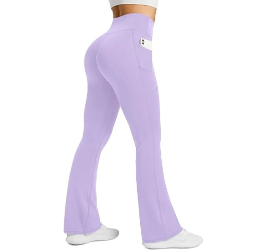 Womens Flared Yoga Pants with Pockets