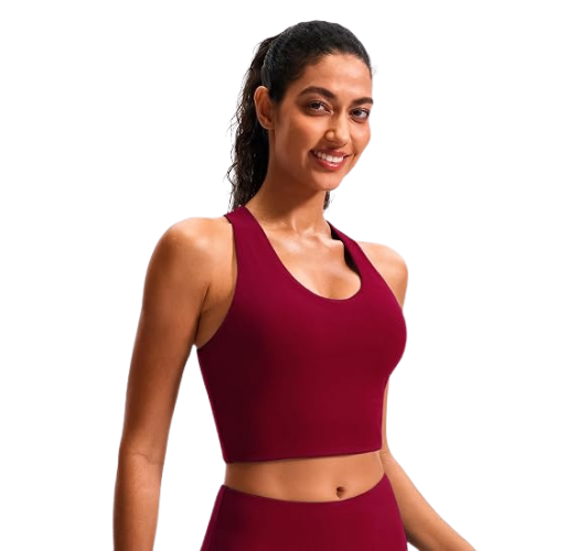 Sports Bras for Women Criss-Cross Back Padded Workout Tank Tops