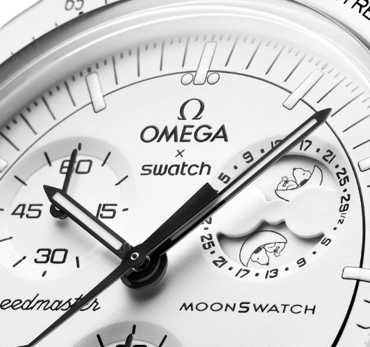 Swatch x Omega Bioceramic Moonswatch Mission To Moonphase Snoopy