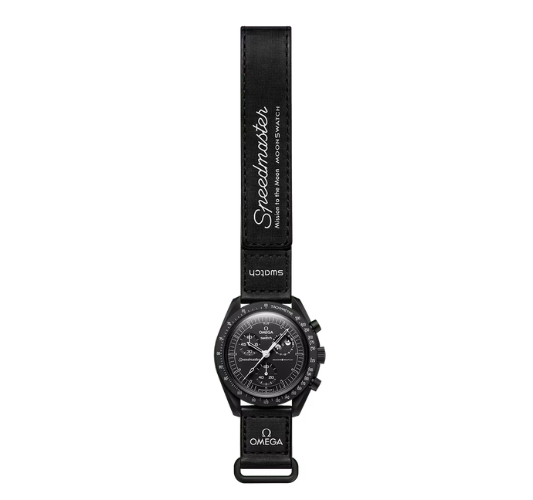 Swatch x Omega Bioceramic Moonswatch Mission To Moonphase Snoopy Black